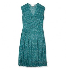 Dear Drew by Drew Barrymore Women's The Impressionist Pleater V-Neck Midi Dress