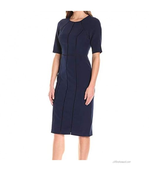 Maggy London Women's Dream Crepe Sheath with Elbow Sleeve