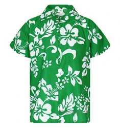 King Kameha Hawaiian Shirt for Men Funky Casual Button Down Very Loud Shortsleeve Unisex Hibiscus