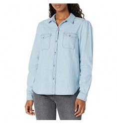Lucky Brand Women's Long Sleeve Button Up Two Pocket Danni Utility Shirt