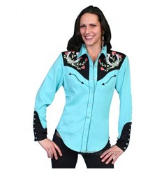 Scully Women's Horseshoe Embroidered Retro Western Shirt