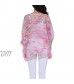 Vanbuy Women Summer Floral Printed Shirt Batwing Sleeve Top Chiffon Poncho Casual Loose Blouse
