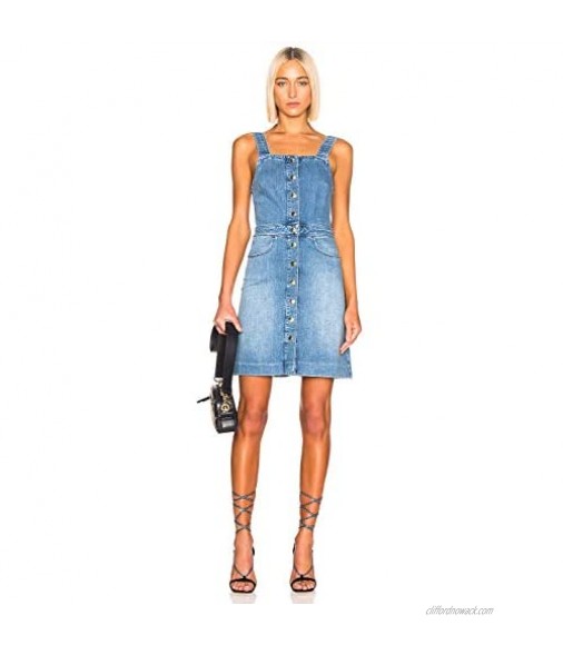 Frame Claire Islet Blue Stretch Denim Overall Dress Size XS