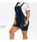 GLVSZ Womens Plus Size Overalls Sleeveless Casual Pockets Bodycon Shorts Sexy Nightclub Party Denim Jumpsuit Rompers