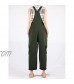 Himosyber Women's Solid Dungarees Button Adjustable Bib Overalls Rompers with Cargo Pockets