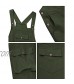 Himosyber Women's Solid Dungarees Button Adjustable Bib Overalls Rompers with Cargo Pockets