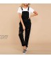 Maryia Womens Denim Bib Overalls Fashion Baggy Ripped Distressed Stretch Skinny Cotton Jumpsuit Wide Leg Harem Rompers