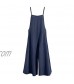 YESNO Women Casual Loose Long Bib Pants Wide Leg Jumpsuits Baggy Cotton Rompers Overalls with Pockets (5XL PZZTYP2 Navy Blue)