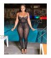 GUISBY Mesh Bodycon Jumpsuits for Women Sexy Spaghetti Strap See Through Leopard Print Jumpsuit