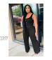 Rompers for Women Casual Summer Outfits Wide Leg Long Pants with Strap Ladies Jumpsuits
