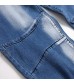 Jubaton Men's Patchwork Jeans Loose Fit Baggy Jeans Hip Hop Wash Straight Leg Denim
