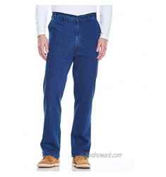 Mens HIGH-Rise Denim Elasticated Stretch Cotton Jean
