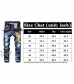 Nutriangee Men's Tiger Floral Embroidered Jeans Skinny Distressed Destroyed Stretch Straight Fit Tapered Leg Pants