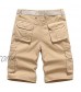 JYG Men's Cargo Shorts Relaxed Fit Multi-Pockets with Belt