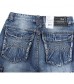 Men's Light Denim Cargo Short Vintage Jeans