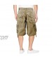 MSLM Men's Relaxed Fit Multi Pocket Cotton Casual Military Cargo Shorts