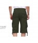 RIJING Men’s Lightweight Cotton Twill Cargo Shorts 3/4 Hiking Shorts Classic Fit Shorts with Multi Function Pockets
