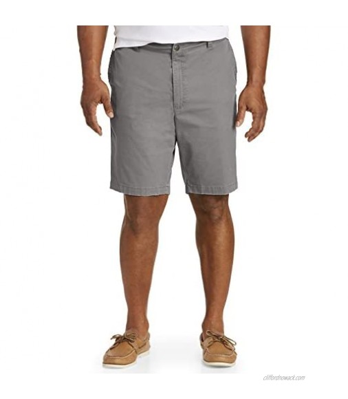 True Nation by DXL Big and Tall Flat-Front Stretch Twill Shorts