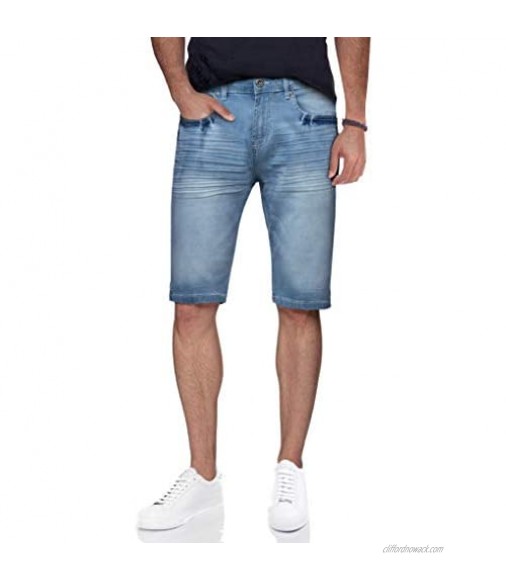 CULTURA AZURE Slim Jean Shorts for Men Men's Stretch Casual Denim Shorts Modern Slim Fit