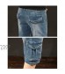 Idopy Men`s Vintage Cargo Denim Shorts Biker Jeans with Multi Pockets