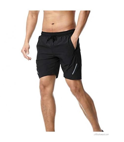 PHPD 2021 Men's Solid Color Quick-Drying Running Fitness Shorts Sweatpants