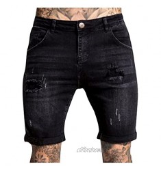 Shorts for Men Zipper Fly Hole Pocket Wash Short Pant Casual Tight Lightweight Jeans Summer Leisure SportShorts