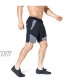 BROKIG Home Workout Shorts Men's Bodybuilding Gym Shorts Running Shorts with Side-Zip Pockets