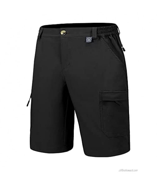 Little Donkey Andy Men's 10 Inch Quick Dry Cargo Shorts Stretch Lightweight Outdoor Hiking Shorts UPF 50
