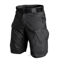Xiakolaka Upgraded Waterproof Tactical Shorts for Men Outdoor Hiking Quick Dry Breathable Cargo Shorts Black