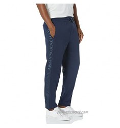AX Armani Exchange Men's Mixed Fabric Logo Side Sweatpants