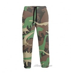Camouflage Dinosaur Men's Athletic Sweatpants  Unisex Adults Fleece Sweatpants with Drawstring and Pockets  S-3xl