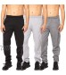 Essential Elements 3 Pack: Men's Tech Fleece Active Workout Athletic Gym Lounge Casual Jogger Sweatpants with Pockets