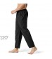 Tootom Men's Casual Linen Pants Loose Fit Straight-Legs Elastic Waist Drawstring Summer Jogger Long Pant