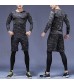 WELLGEAR Men's Gym Running Fitness Kit Compression Shirts for Men Pants Shirt Top Long Sleeve Jacket Set 5 PCS - Workout