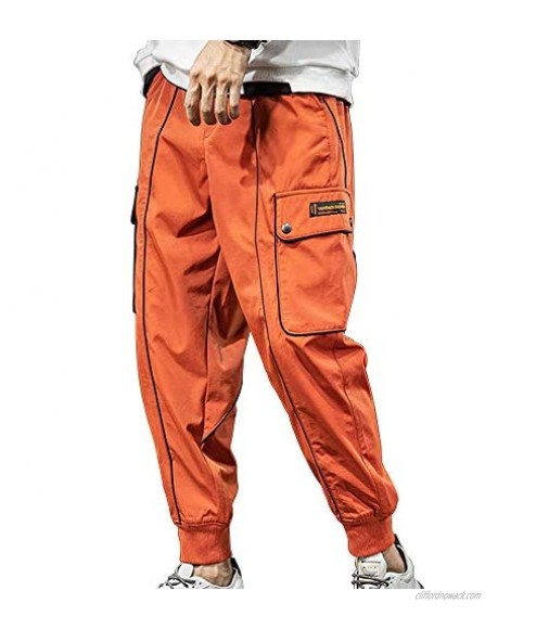 XYXIONGMAO Streetwear Hip Hop Cargo Joggers Pants for Men Casual Pants Loose Multi-Pocket Outdoor Sports Harem Overalls