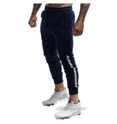 YKB Men's Gym Jogger Pants Slim Fit Workout Running Tapered Sweatpants Athletic Joggers Pant for Men with Side Stripes