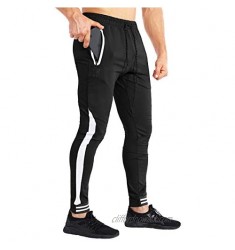 ZENWILL Mens Tapered Athletic Jogger Pants Workout Gym Running Sweatpants with Zip Pockets