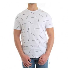 Armani Men's Crew Neck Repeat Logo T-Shirt White XXL