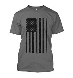 Distressed Black USA Flag - United States Men's T-Shirt