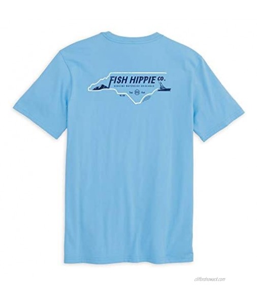 Fish Hippie North Carolina Cotton Crew Neck Short Sleeve T-Shirt
