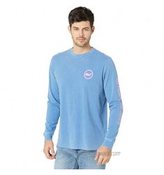 Vineyard Vines Men's Long Sleeve Garment Dyed in Full Bloom Fill Whale Dot T-Shirt