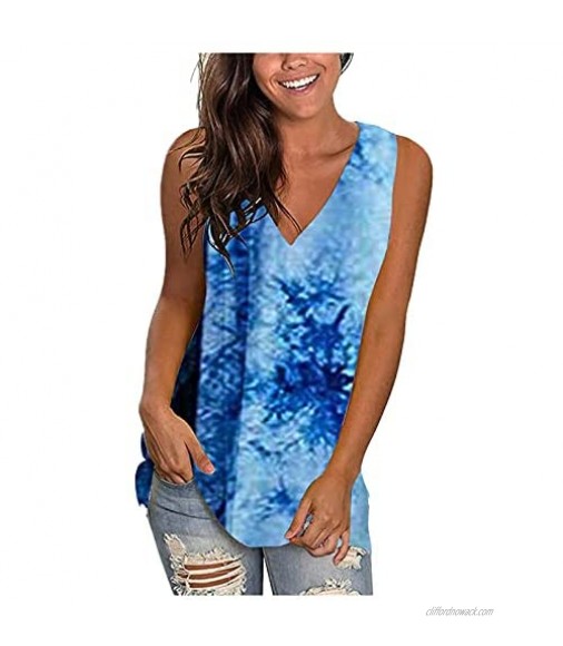 Colorful Tank Top Women's Tie-Dye Fashion Mix and Match Sleeveless Vest T-Shirt
