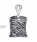 GKASA Womens Sexy Zebra Print Halter Tube top Bandage Sleeveless Casual Show Waist Tops Vest