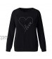 iYBWZH Fashion Women Pullover Top Valentine's Day Rhinestone Long Sleeve O-Neck Tops Blouse Swetshirt