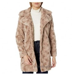 Kenneth Cole New York womens Notch Collar Textured Faux Fur