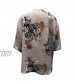 Women Floral Print Lightweight Chiffon Kimono Cardigan Short Sleeve Loose Beach Wear Cover Up Blouse Top Boho Shirts