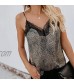 Women's Fashion Casual Nature Print Button V-Neck Sleeveless Loose Top T-Shirt