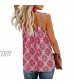 Women's V Neck Strappy Embroidery Tank Tops Loose Casual Sleeveless Shirts Blouses