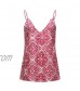Women's V Neck Strappy Embroidery Tank Tops Loose Casual Sleeveless Shirts Blouses