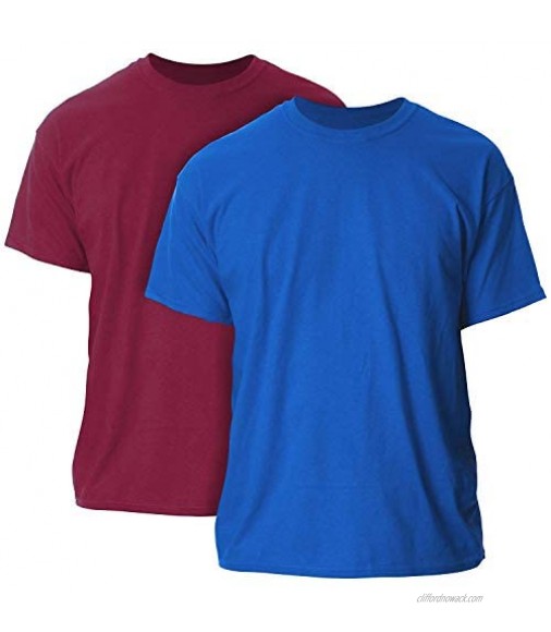 Gildan mens Ultra Cotton Adult Pack fashion t shirts Cardinalred/Royal XX-Large US